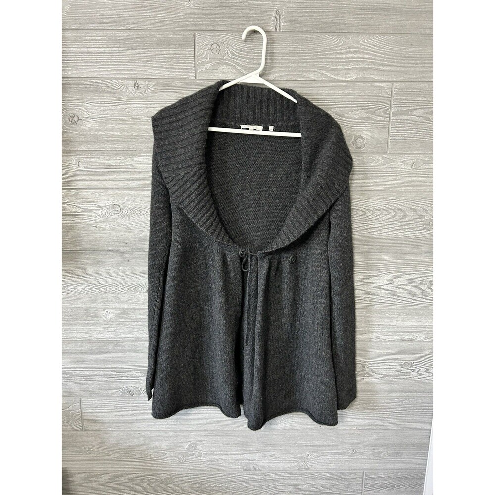 Women's Vince Gray One Button‎ Knitted Cardigan Alpaca Wool Cashmere Size S